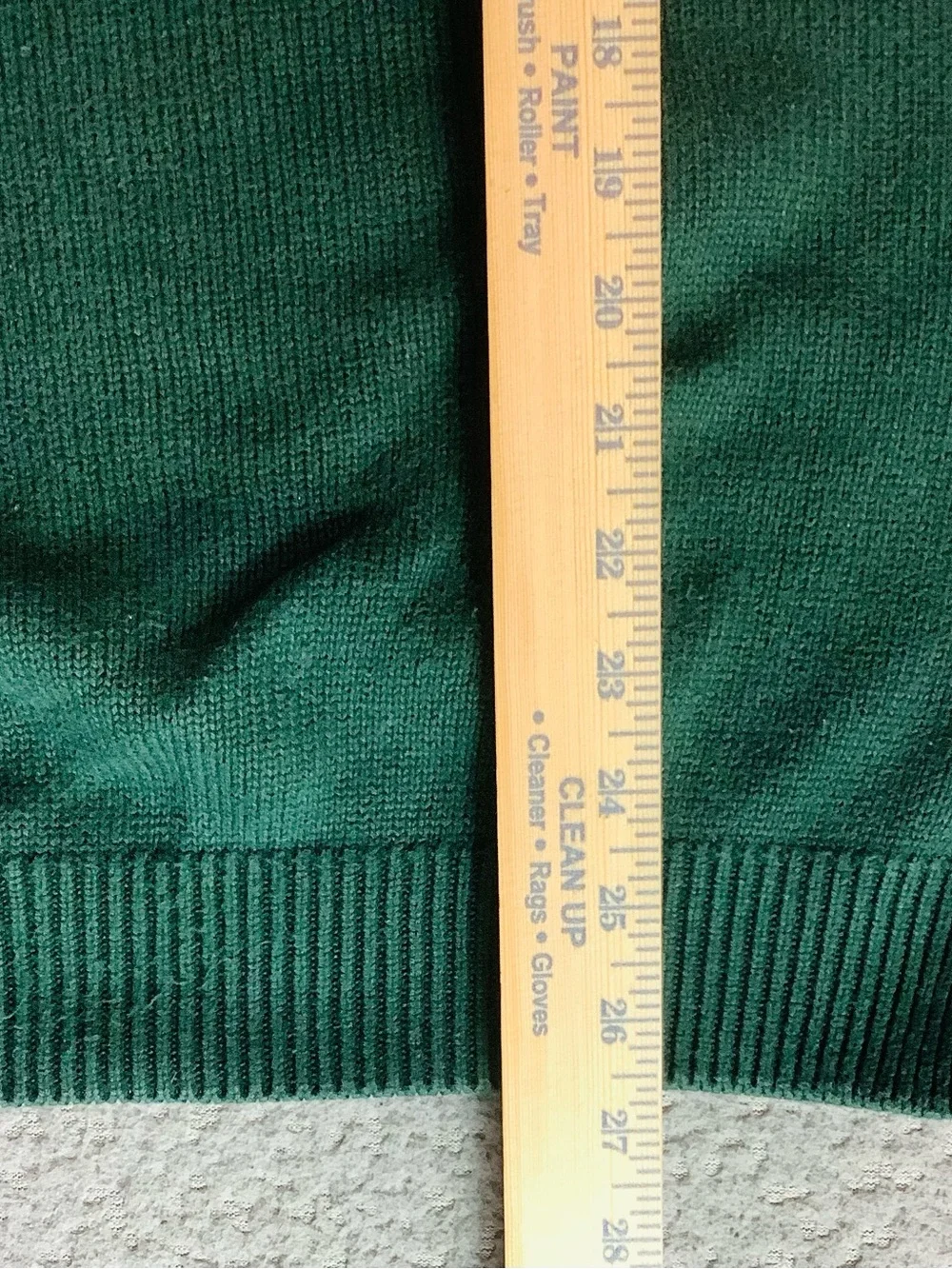 Nautica Forest Green Crewneck Sweater with Navy and White Stripes